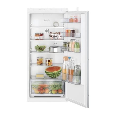 Bosch – Réfrigérateur 1 porte 204L – Énergie E – 35 dB – Étagères réglables – Portes réversibles – Intégré blanc