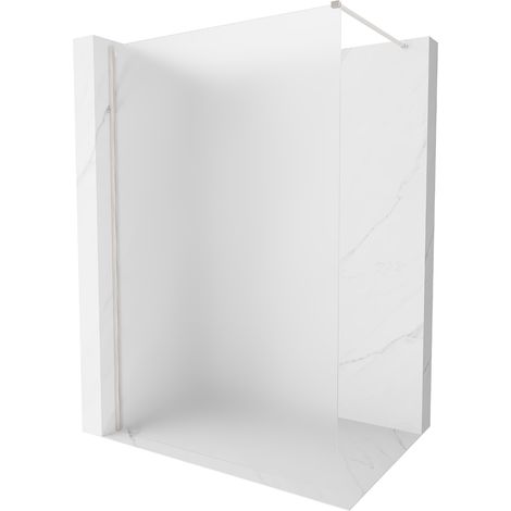 Mexen Kioto-X Duschtrennwand Walk-in 50 x 200 cm, Frost 10 mm, gebürsteter Nickel - 800-050-101-97-30-X (1/5)