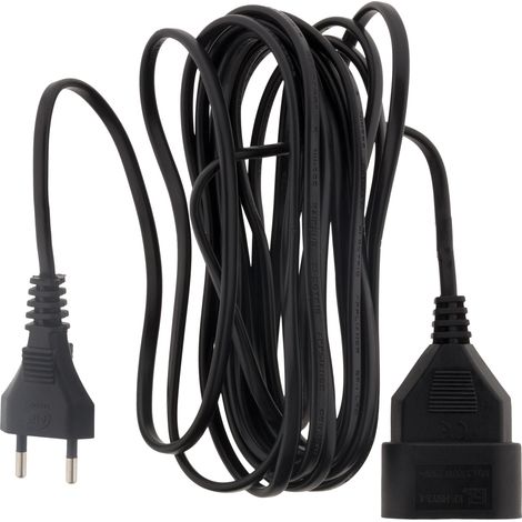 Zenitech – Prolongateur H03VVH2F 6A 3m – Noir – Conforme CE – Pour chantiers humides – Multiprise 3 prises
