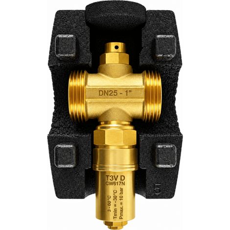 Vanne antigel 1" M mâle isolation incluse – Protection gel PAC air/eau monobloc (1/5)