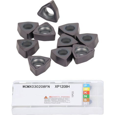 10pcs plaquettes carbure tournage CNC pour porte-outil indexable fraiseuse WCMX030208FN (1/5)