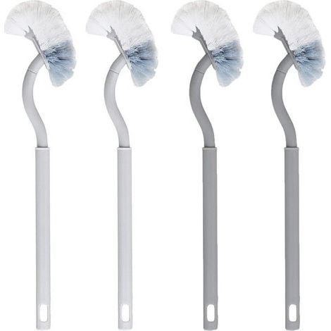 4 spazzole per WC curve, spazzola per WC a doppia faccia, spazzola per WC con manico più lungo, spazzola per WC decontaminante, spazzola per WC per il fondo (1/4)
