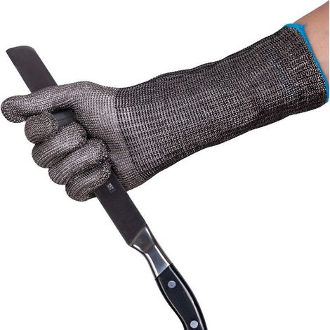 316L Stainless Steel 9.6" Stretchable Sleeve Cut Resistant Gloves for Cutting and Mincing (1/5)