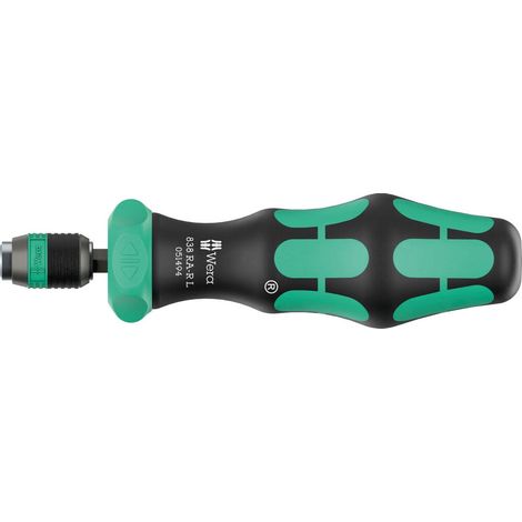Wera 838 RA-R L mango de mano de puntas con función de trinquete, 1/4" - 05051494001 (1/5)