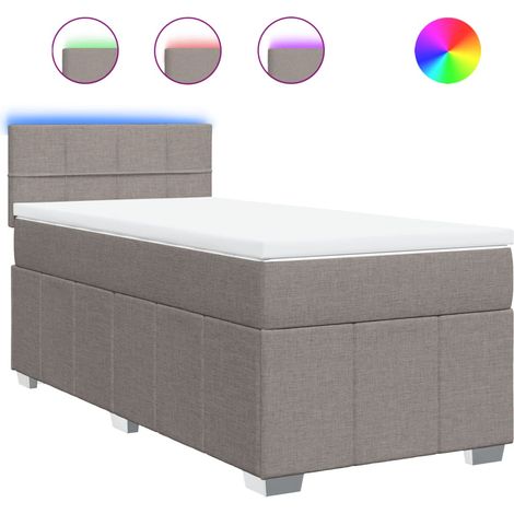 Maison Exclusive - Boxspringbett mit Matratze Taupe 80x200 cm Sto