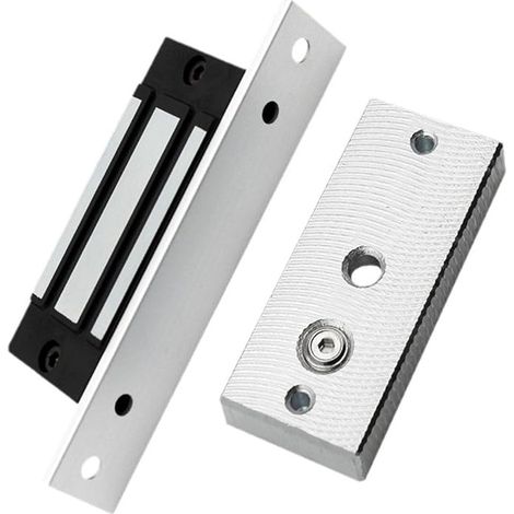 DC 12V Electromagnetic Magnetic Lock - Waterproof Electric Lock for Residential Access Control, Digicode Door, Badge Reader, Wood/Metal/Glass Doors, Electro Magnet Door (1/5)