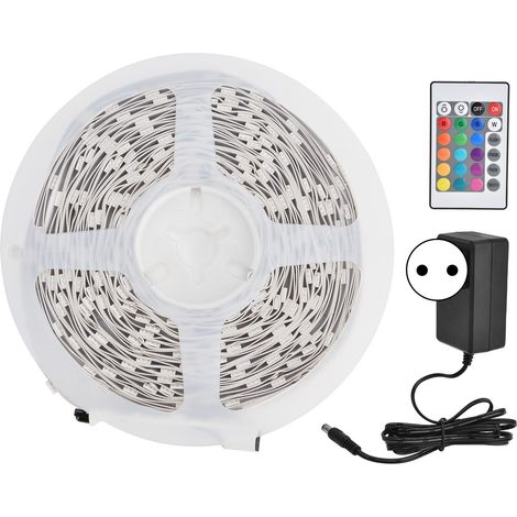Bande lumineuse LED 10m RGB Bluetooth Musique Application Contrôle 24 touches Lampe ruban intelligente pour maison Prise UE 100‑240V (1/5)
