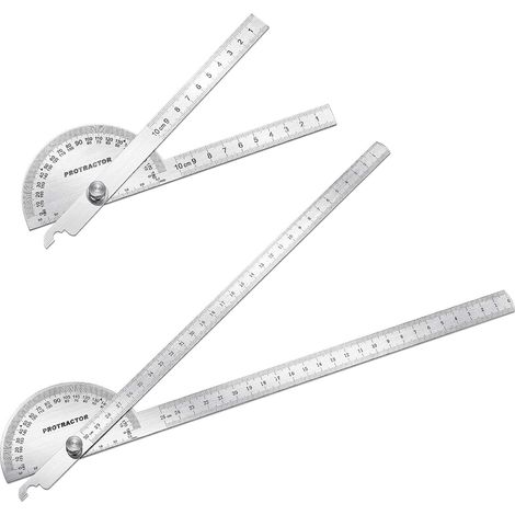 Rapporteur D Angle - Acier Inoxydable - Pour Reglage Biseau Et Trace Radial - 2 Unites (1/5)