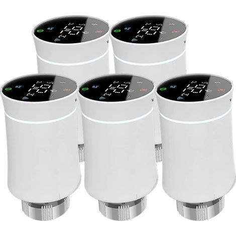 Robinets de radiateur, thermostats intelligents programmables Zigbee 3.0 style graffiti, commande vocale, disponibles en stock. (1/5)