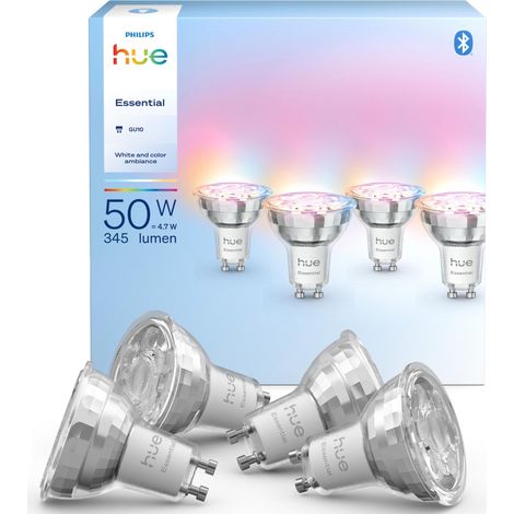 Spot LED GU10, 345lm, Pack de 4, Multicolore (1/5)