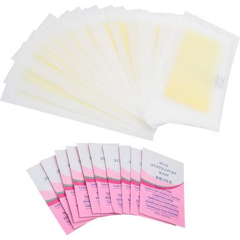 60 bandes de cire chaude pour jambes, aisselles et visage - 60 pièces - Kit d'épilation portable unisexe (1/5)