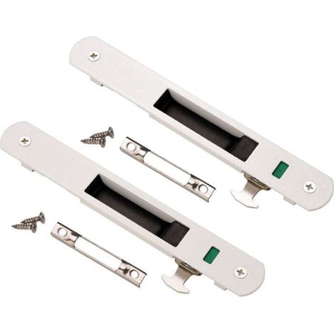 ALLIANDISSerrure Porte Coulissante Moderne pour Fenêtre et Verre, Sécurité Maison Blanc (1/4)