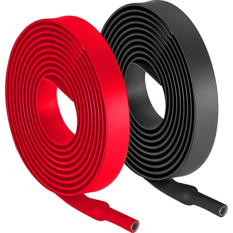 2 Stücke 3:1 Schrumpfschlauch, Ø15,4mm & 2m Länge,Schrumpfschläuche mit Kleber,Wasserdicht und Isolier,Schrumpfschlauch Meterware für Kabelisolierung,Markierung,Kabelbündelung,Reparaturen(Schwarz+Rot) (1/5)