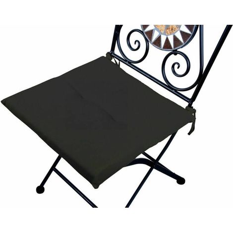 CUSCINO ANTIMACCHIA SEDIE SEDIA SEDUTA 40X40 cm TESSUTO VESTISEDIE NERO 490VE