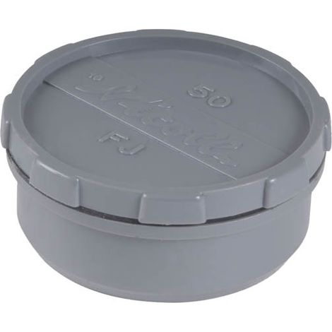 Wirquin – Tampon de visite mâle-femelle Ø50 en PVC lisse – Bouchon fileté étanche – Pour débouchage conduites en place – Montage sur culotte Ø50 à 87°30