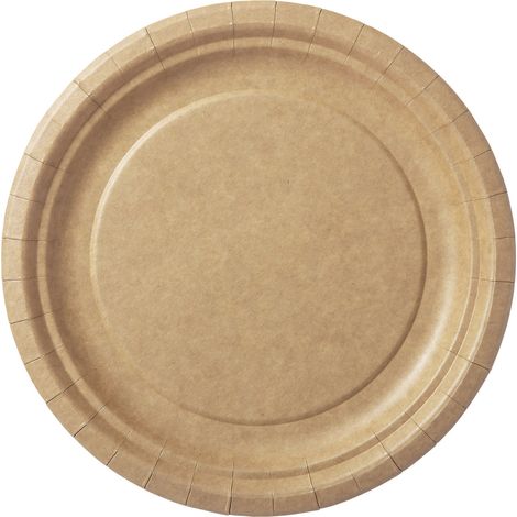 Duni Pappteller braun Ø 18 cm - 10 Stück