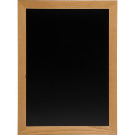 Ardoise bois, Universelle - finition teck laqué - kit d'accroche murale inclus - 60x80cm - Securit