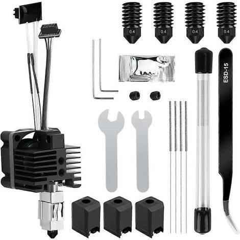 Endset für Bambu Lab P1P/P1S, 3D-Drucker-Komplettset mit Lüfter, P1S-Hochgeschwindigkeitsdüse aus gehärtetem Stahl (0,4 mm). (1/5)