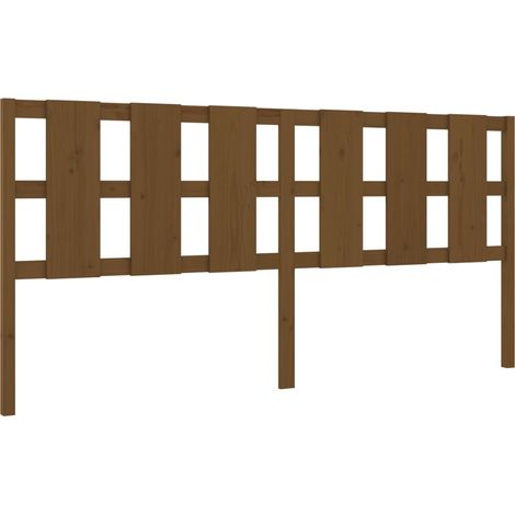 Maison Exclusive - Bett-Kopfteil Honigbraun 205,5x4x100 cm Massiv