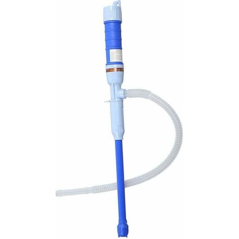 Pompa di estrazione fluidi, pompa elettrica senza fili per il trasferimento di liquidi per benzina e gasolio con tubo blu da 40 cm - Crezuo (1/3)