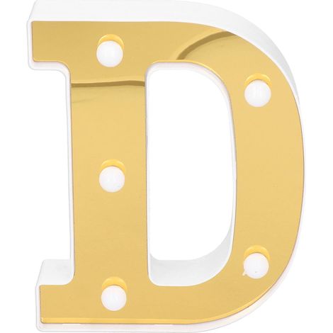 Lampe Noël en forme de lettre de l'alphabet anglais pour la maison, pour mariage, an, décorative, blanc chaud (1/5)