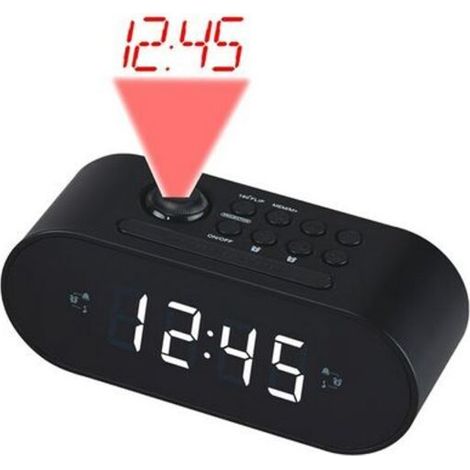 Denver CRP-717black Reloj Digital Negro - Radio (Reloj, Digital, FM,PLL, LED, 2,29 cm (0.9"), Negro) (1/2)