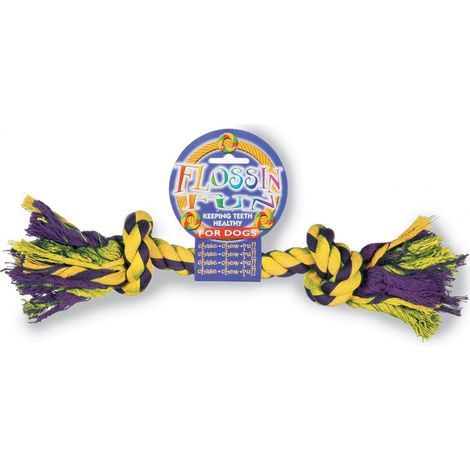 Happy Pet Flossin Fun 2 Knot Rope Chew Medium PK3 - 46014