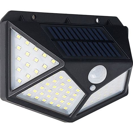 Lampe Solaire Extérieur, 100 LED Lumiere Solaire Exterieur Etanche Eclairage Extérieur avec Détecteur de Mouvement Lampe de Sécurité Spot Solaire Exterieur sans Fil lampe mural pour Jardin (1/5)