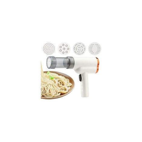 Machine À Pâtes Électrique - Préparateur de Nouilles - Robot de Cuisine Portable avec 5 Accessoires Sans Fil pour Préparer Pizzas Légumes et Aliments Maison