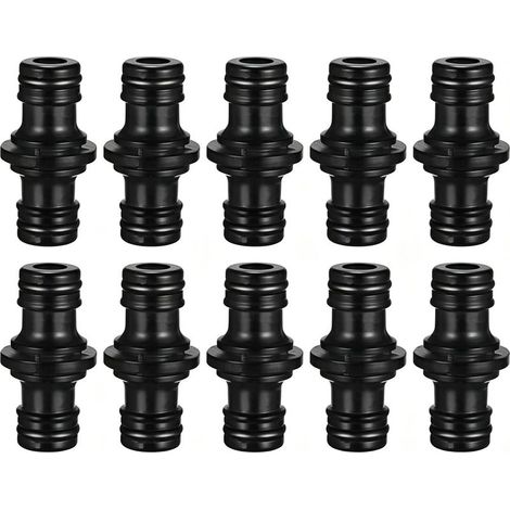 Raccord Tuyau d'arrosage 10 Pièces, Embout Tuyau Arrosage Double Mâle 1 2 Pouce, Connecteur Rapide pour Relier Deux Tuyaux, Jardin Irrigation Lavage Voiture Pelouse Terrasse (1/5)