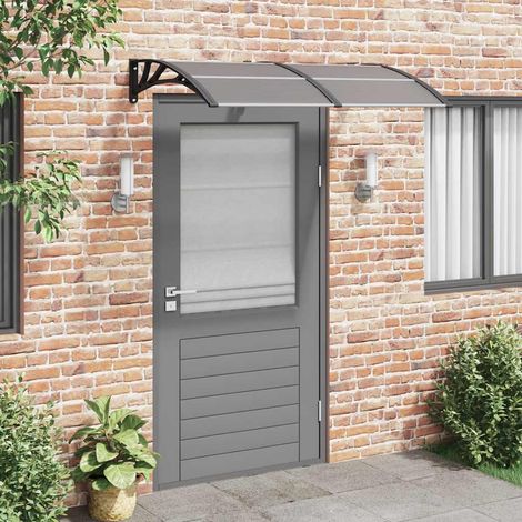 Auvent de porte Noir 150x100 cm Polycarbonate vidaXL