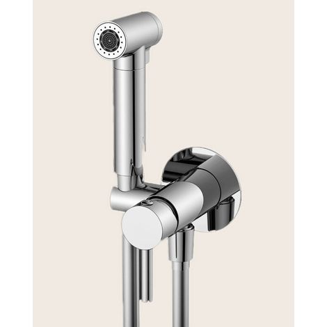 Exagonshop Doccetta bidet Smart con miscelatore ad incasso cromo