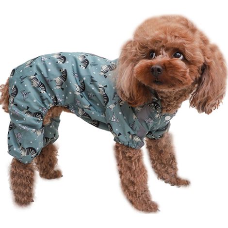 1 veste pour chien, imperméable, coupe-vent, à séchage rapide, avec capuche ajustable et bandes réfléchissantes, pour chiens de 0,5 à 5,5 kg (1/5)