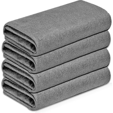 Chiffon De Nettoyage En Microfibre - Pour Vitres Miroirs Et Surfaces Lisses - Lavable Et Réutilisable - 4 Pièces (1/5)