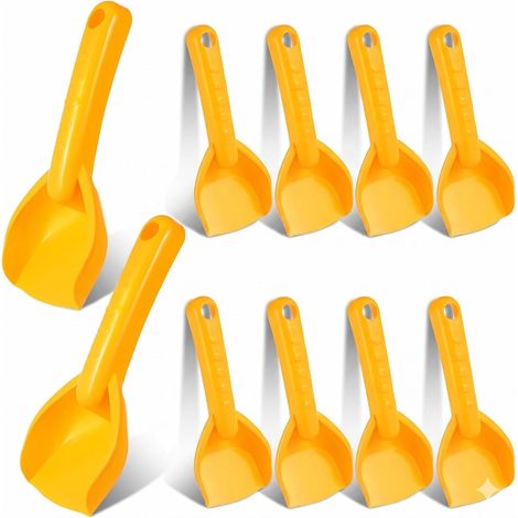 Lot de 10 pelles de 18 cm pour bac à sable et jouets de plage, outils de jardin, bac à sable pour creuser, voyager (1/5)