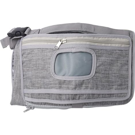 Matelas à Langer Portable Gris pour bébé, Tapis de Voyage Pliable imperméable avec Poches de Rangement, Cadeau de Douche idéal (Taille : 21,5 x 34 Pouces) (1/5)