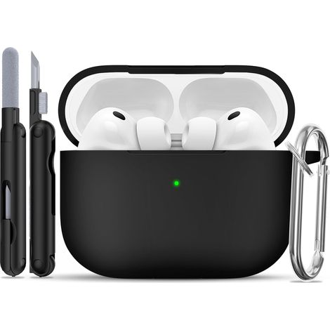1 Coque Silicone,Antichoc,Charge sans fil,Kit nettoyage,Porte-clés,pour AirPods Pro 3 2025 (1/5)