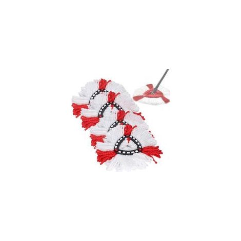 Lot de 4 têtes de rechange pour balai à franges Vileda 2 en 1, O-Cedar, EasyWring et Clean Turbo (1/5)