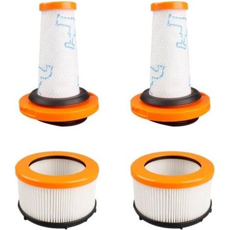 Filtres pour Rowenta X-FORCE FLEX 9.60, filtres pour Rowenta X-FORCE FLEX 9.60 et X-NANO ESSENTIAL RH20xx, 2 préfiltres + 2 filtres moteur, filtres HEPA lavables pour ZR009010, ZR009012 (1/4)