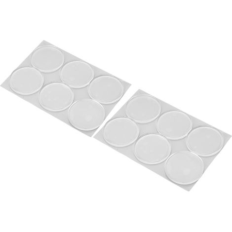 Lot de 12 tapis de protection ronds transparents, imperméables, résistants aux hautes températures et antidérapants. (1/5)