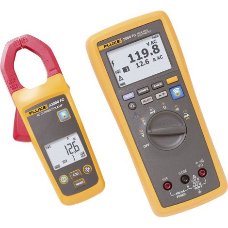 Fluke FLK-A3000 FC KIT Pince ampèremétrique, Multimètre numérique écran graphique, enregistreur de données CAT III 1000 V, CAT IV 600 V Affichag A744671 (1/3)