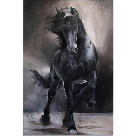 Poster Loup - Toile Imprimée En Noir Et Blanc - Décoration Murale Moderne Pour Salon Chambre Bureau - 40 x 60 cm - 1 Pièce (1/5)