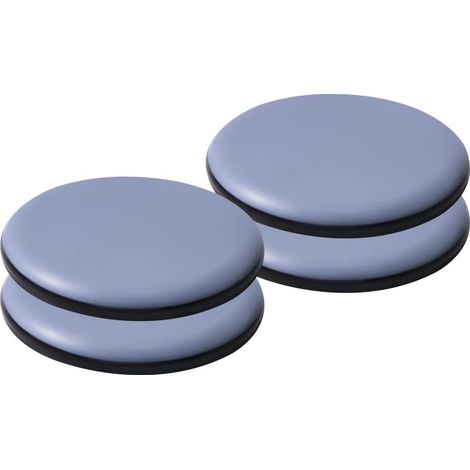 4 - Patin De Meuble - Glisseur Téflon - Adhésif Autocollant - Protection Sol Et Tapis Lisse - Réduction Bruit Et Friction - Pour Parquet Carrelage Vinyle - Noir - 6,5cm