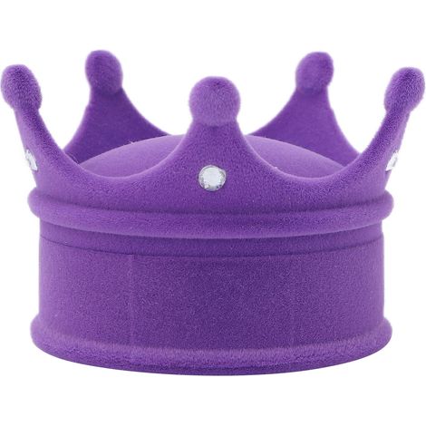 Boîte à bijoux personnalisée design rétro simple pour colliers et boucles d'oreilles - Violet (1/5)