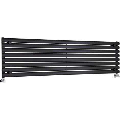 Hudson Reed Vitality – Radiateur Design Horizontal – Noir – 47.2 x 178cm (1/5)