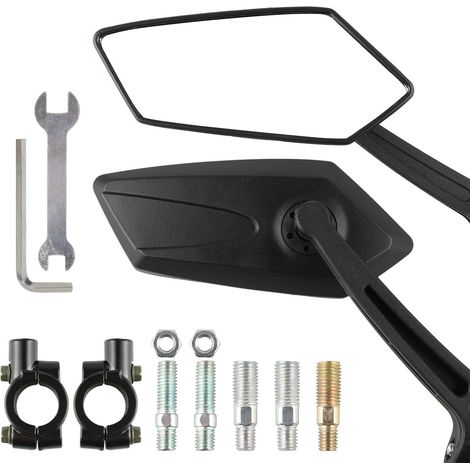 2 Pièces Retroviseur Velo Electrique Retroviseur Trotinette Electrique Rétroviseur Vélo Pliable Rétroviseurs Compatibles Guidon 20-24mm HD Rétroviseur de Sécurité Protection pour Vélo