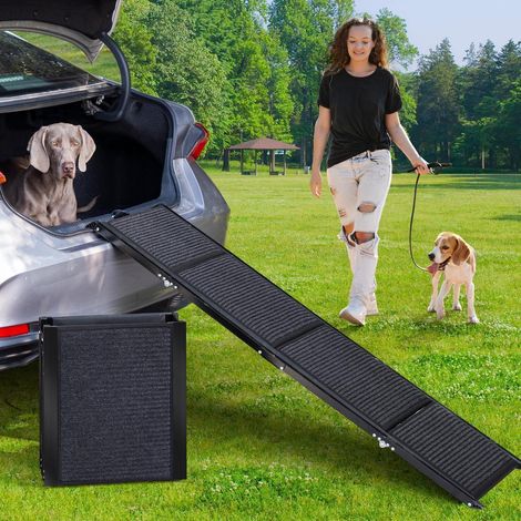 Rampe pour chien pliable 160cm aluminium antidérapante pour voiture SUV (1/5)