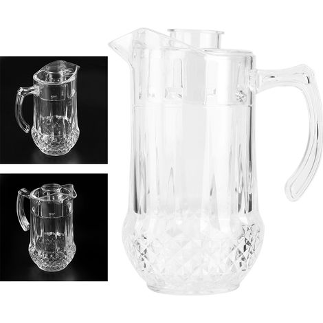 Carafe à bière pression en acrylique de 1300 ml avec couvercle, idéale pour les bars, karaokés et hôtels. (1/5)