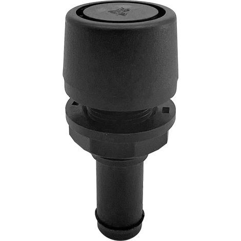 Black marine nylon fuel tank fittings: vent fitting, outlet fitting, drain fitting, etc.