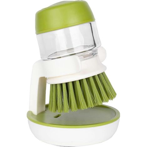 Spülbürste mit Seifenspender und Abtropfschale, ideal zum Reinigen von Geschirr, Töpfen, Pfannen und Spülbecken. – AquaForge (1/5)